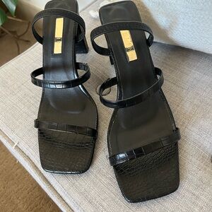 Billini snake skin black heels